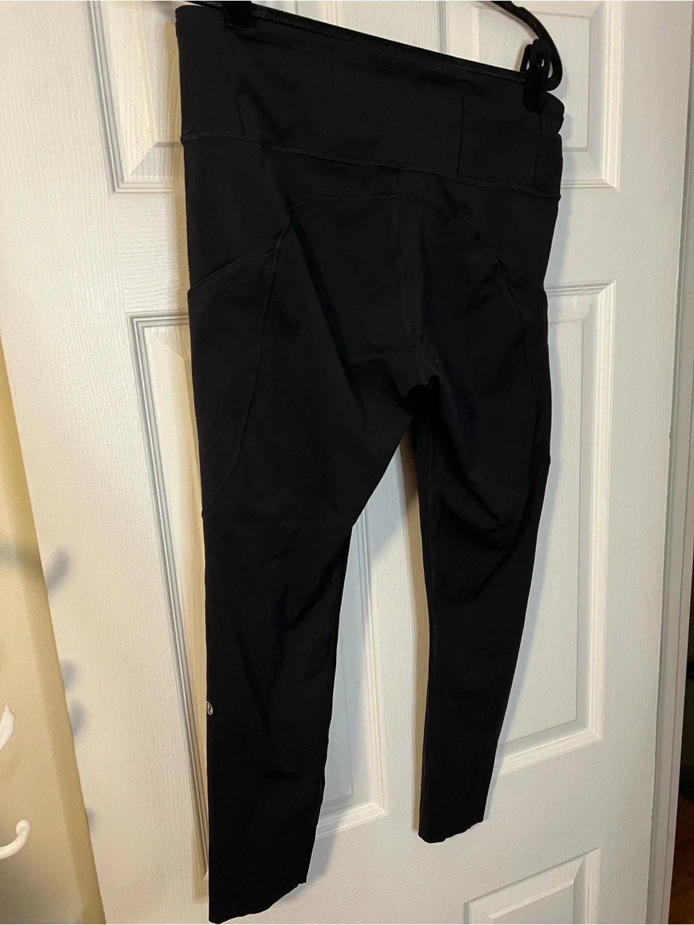 #038 Lululemon Fast & Free 7/8 Tight II Non Reflective Nulux 25” Black Sz 12 EUC